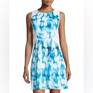 T. TAHARI Sleeveless Tyra Dress Blue Size 10